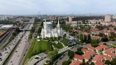 圣地亚哥加利福尼亚寺的鸟瞰图